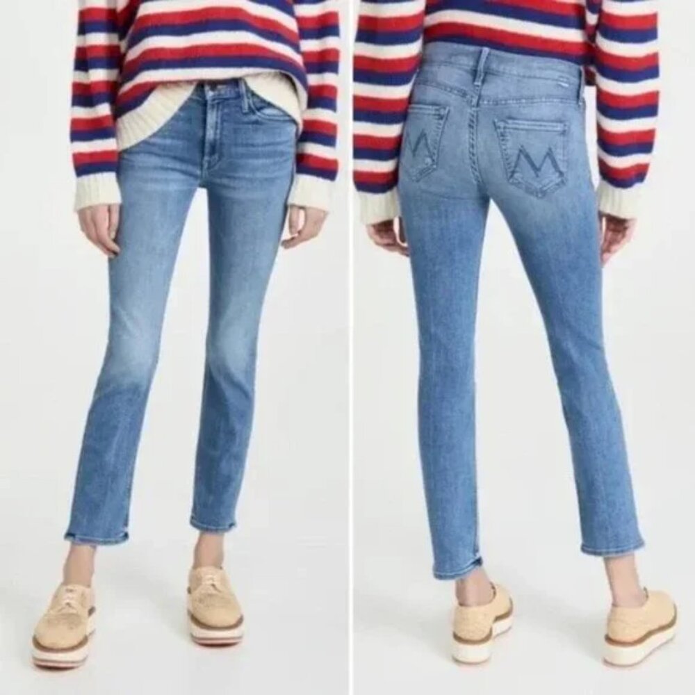 NWT Sz 28 MOTHER Denim Mid Rise Dazzler Ankle in We the Animals